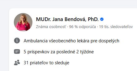 MUDr. Jana Bendová, PhD.